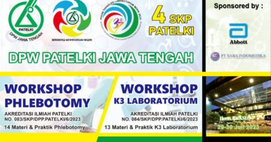Workshop Phlebotomy dan Workshop K3 Laboratorium DPW PALTEKI JAWA TENGAH Hotel Grasia – Semarang, 29-30 Juli 2023